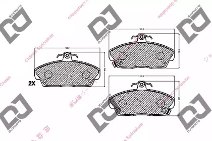 Комплект тормозных колодок DJ PARTS BP1361